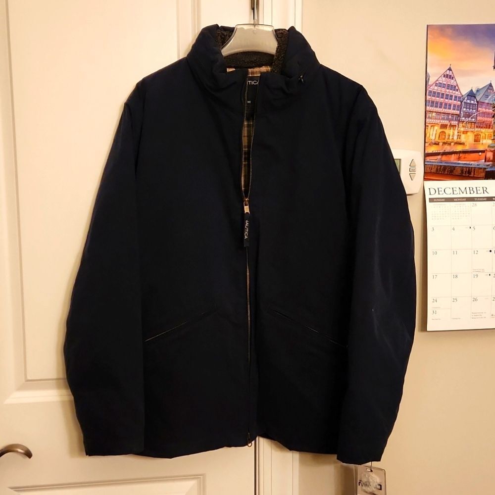 Nautica Dark Blue Winter Coat w/ Hood Men's M (Women's L) NWT!